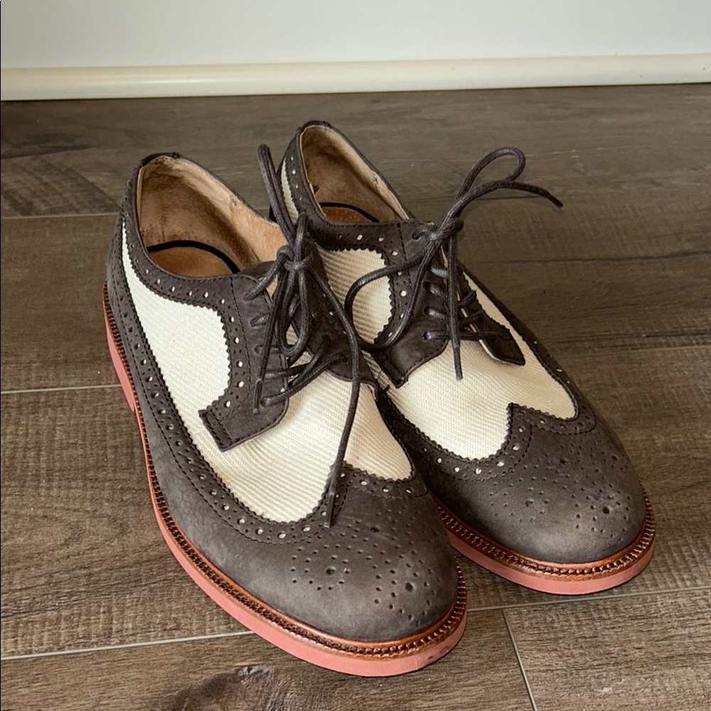 POLO RALPH LAUREN TORNGTN WINGTIP OXFORD BROWN SIZE 9.5